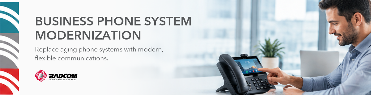 Business phone system modernization and Yealink communications solutions from RADCOM Technologies.