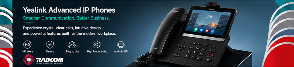 Yealink advanced IP phone offered by RADCOM Technologies.